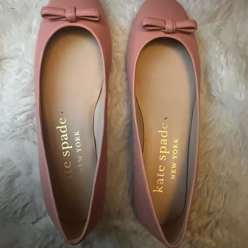 Kate Spade Kiersten Bow Leather Ballet Flats